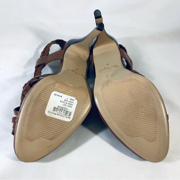Catrice Nutmeg By Sportsgirl Stiletto Heel Ankle Strap Leather Sandals AU size 7 - Picture 13 of 14